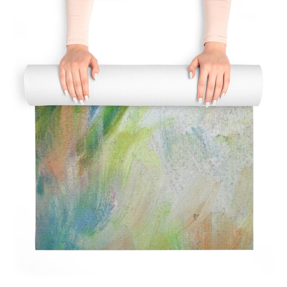 Anza Borego Landscape Floral Printed Thick Foam Yoga Mat