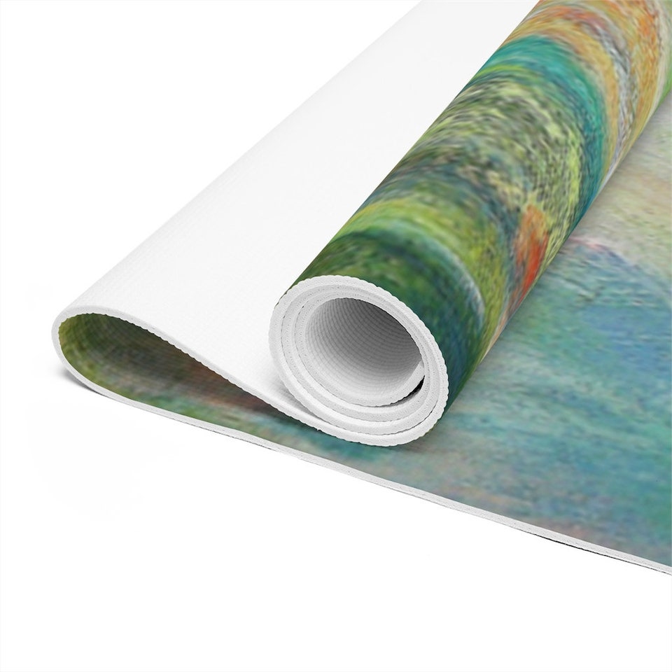 Anza Borego Landscape Floral Printed Thick Foam Yoga Mat