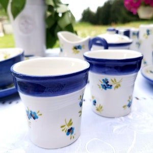 Mug, coffee mug, drinking mug, ceramic mug Romantica blu image 1