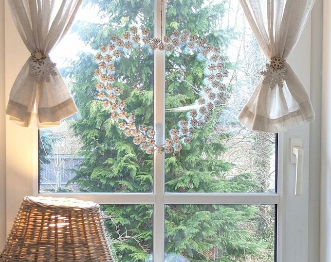 Featured listing image: Flower heart XL metal, heart decoration, window decoration, door hanger, wreath, window hanger "Heart" ER02360650