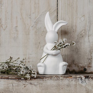 Ceramic Bunny Flowers 3 Sizes, Bunny, Easter Decoration, Easter, Table Decoration Easter