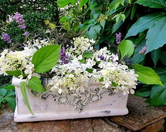 Jardiniere cement, balcony box, plant pot, cement pot, garden decoration, cement planter