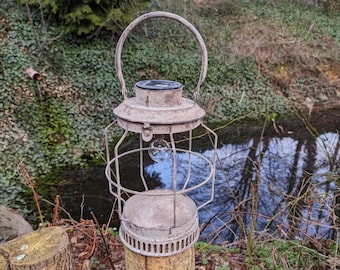 Solar lantern, solar lamp, garden lantern, lantern, garden decoration, vintage, metal "antique"