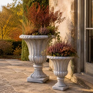 Maceta XXL Grace en 2 tamaños, decoración de jardín, maceta de cerámica, maceta decorativa
