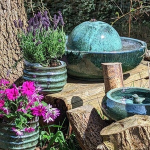 Wasserbrunnen XXL jade für innen und außen mit LED Beleuchtung jadegrün, Brunnen, Brunnen für Garten und Terrasse Größe 5429 cm Bild 2