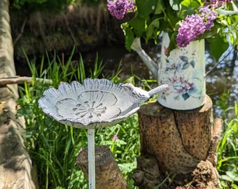 Bebedouro para pássaros em formato de girassol, decoração para pássaros, decoração de jardim, casinha de pássaros, fonte para pássaros ER02352620
