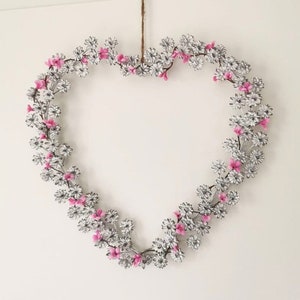 Flower heart XL metal, heart decoration, window decoration, door hanger, wreath, window hanger Heart ER02360650 image 6