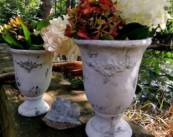 Plant pot, cement pot, garden decoration, cement planter, planter in 2 sizes