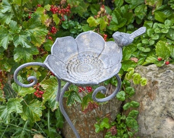 Muse bird bath, bird decoration, garden decoration, bird house, bird fountain ER02396690