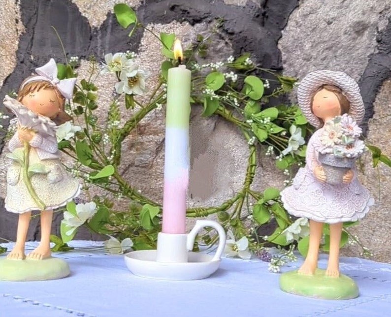 Blumenmädchen, Tischdeko, Frühlingsdeko, Mädchenfigur, rosa creme grün 8000/9000 Bild 5