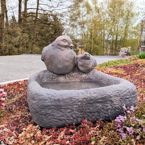 Vogelbrunnen Natur, Vogeltränke, Spezialkeramik , Gartendeko Bild 1