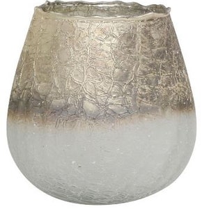 Windlicht Glas, Kerzenhalter Glas, Windlichter, Kerzenständer in 2 Größen ER0246480-2464810 Klein 13,5x13,5x12,5