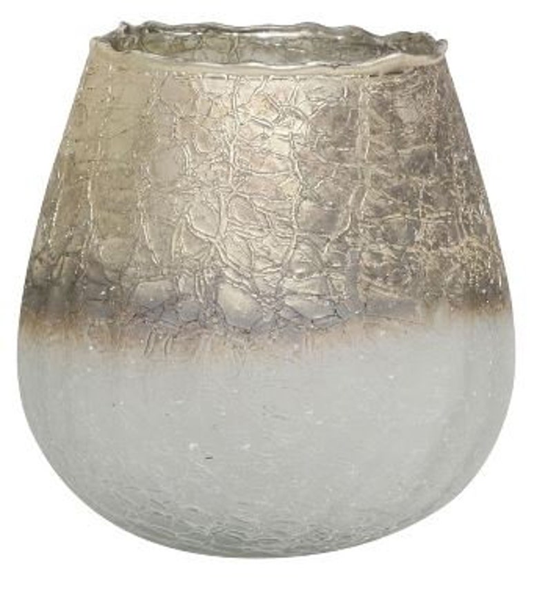 Windlicht Glas, Kerzenhalter Glas, Windlichter, Kerzenständer in 2 Größen ER0246480-2464810 Klein 13,5x13,5x12,5