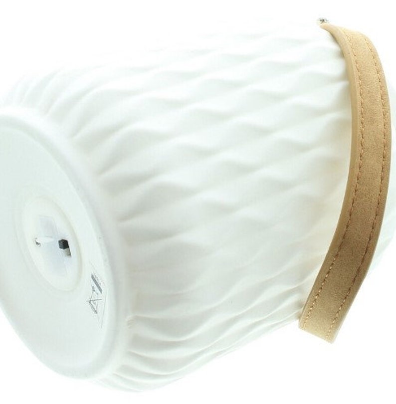 LED lantern white porcelain, candle holder, lantern, LED light spring image 3