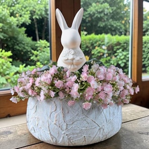 Plantenbak bladeren, cementen pot, tuindecoratie, plantenbak van cement, plantenbak, rond