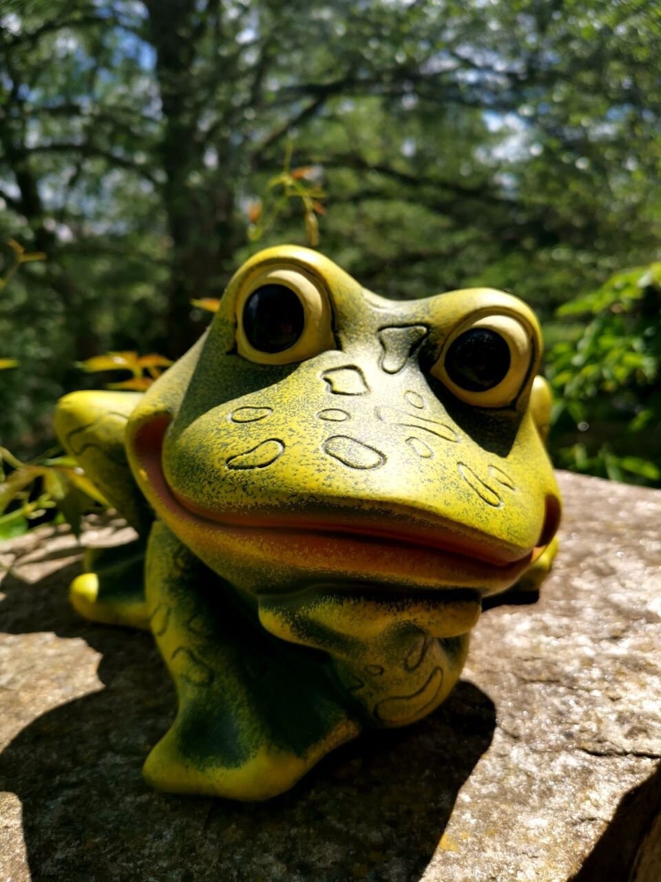 Keramik Frosch mit Übertopf Gartendeko Gartenfigur Etsy