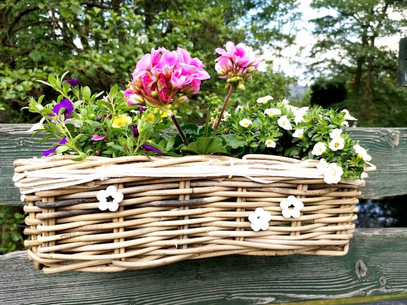 Balcony box, plant box, rattan, flower box, plant pot image 5