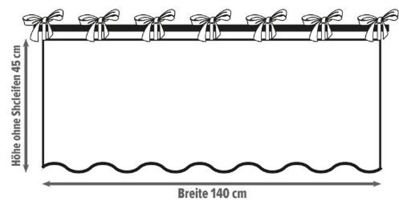 Scheibengardine, Gardinen, Leinengardine, Vorhang, Fenstervorhang Herzchen Scheibengardine Bild 6