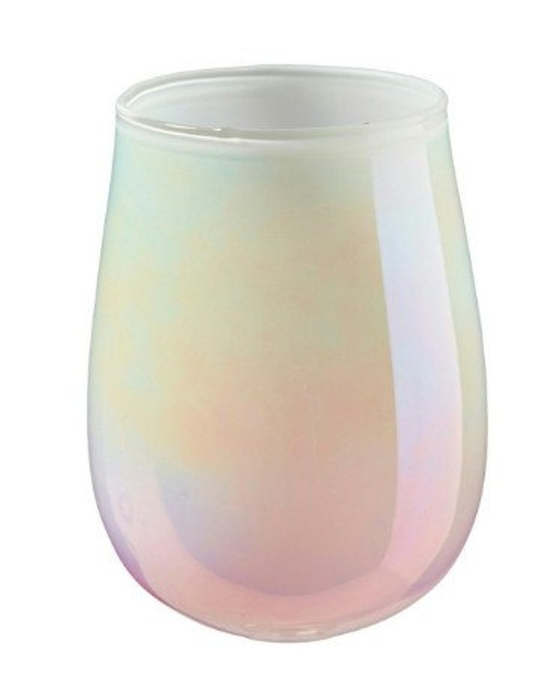 Set of 2 lantern decorative vase pink iridescent glass, candle holder glass, candlestick image 5