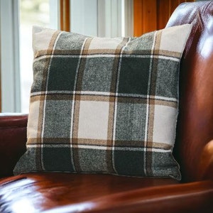 Cushion cover green checkered kilt, autumn, country, cushion, decorative cushion image 2