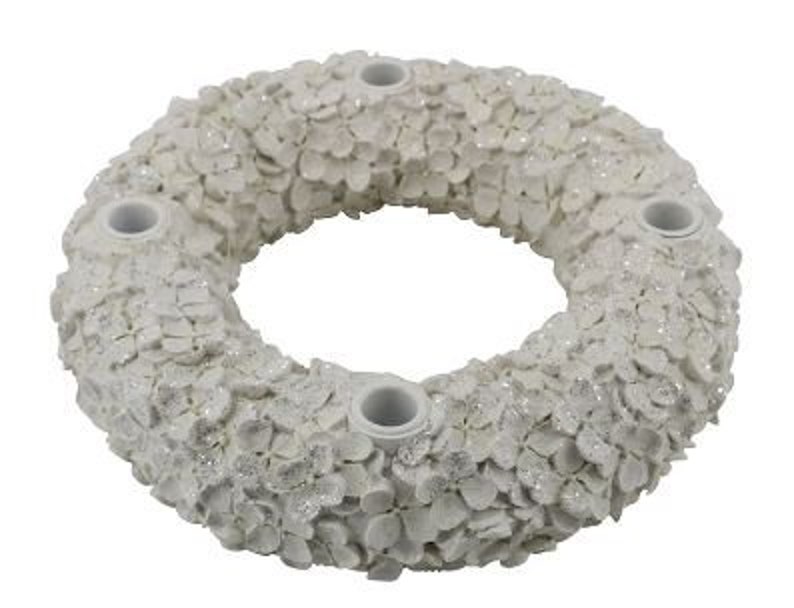 Candle holder Liliefee quadruple white, candlestick, candle wreath, shabby Christmas, candlestick 02519190KL image 5