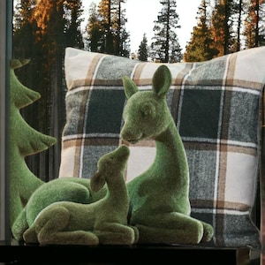 Cushion cover green checkered kilt, autumn, country, cushion, decorative cushion image 8