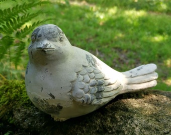 Vogel Eduard, Gartendeko, Vogeldeko, Vogeltränke, weißer Vogel 02427720ER