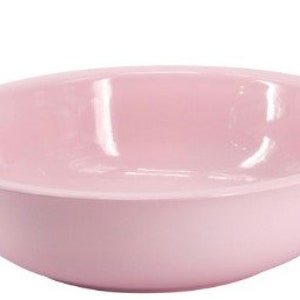 Pink zinc bowl with girl and boy, bowl, zinc bowl, antique image 3