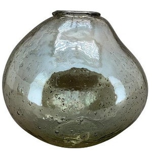 Glass vase made from old glass, vase, flower vase, glass floor vase, vases image 2