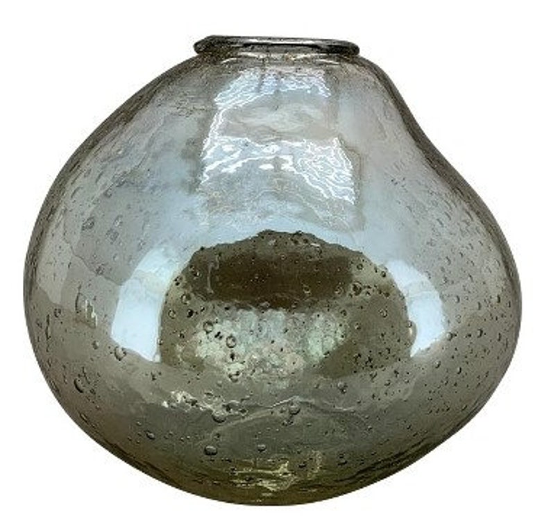 Glass vase made from old glass, vase, flower vase, glass floor vase, vases image 2