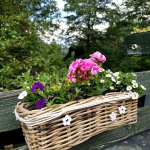 Balcony box, plant box, rattan, flower box, plant pot image 4