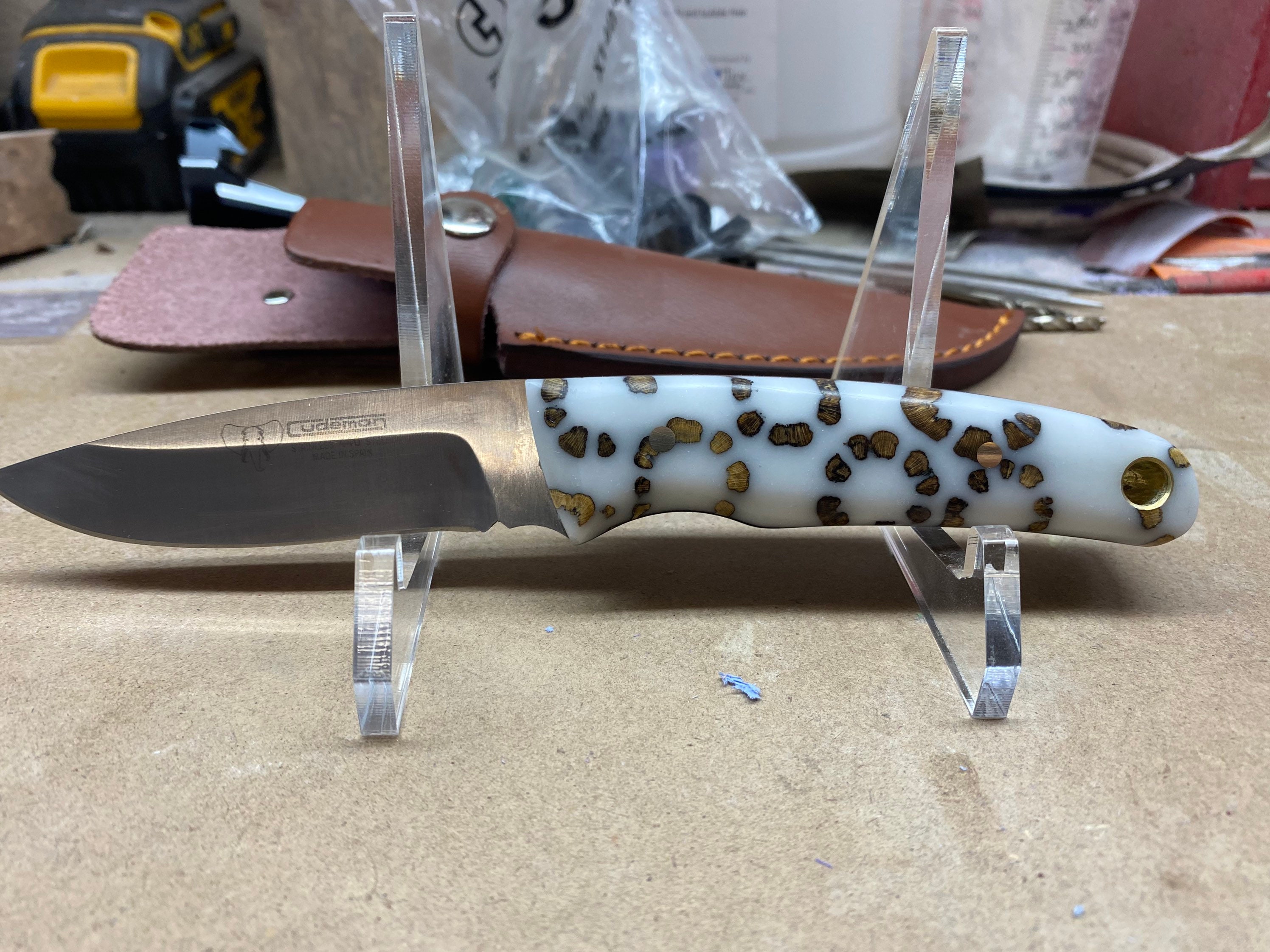 Stainless steel hunting bushcraft knife cholla cactus handle Etsy