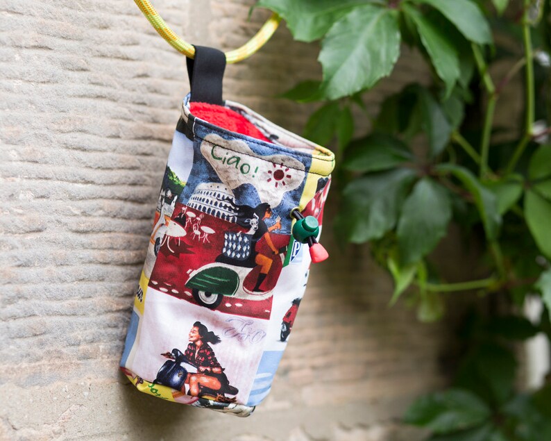 Vintage Vespa chalk bag for climbing and bouldering