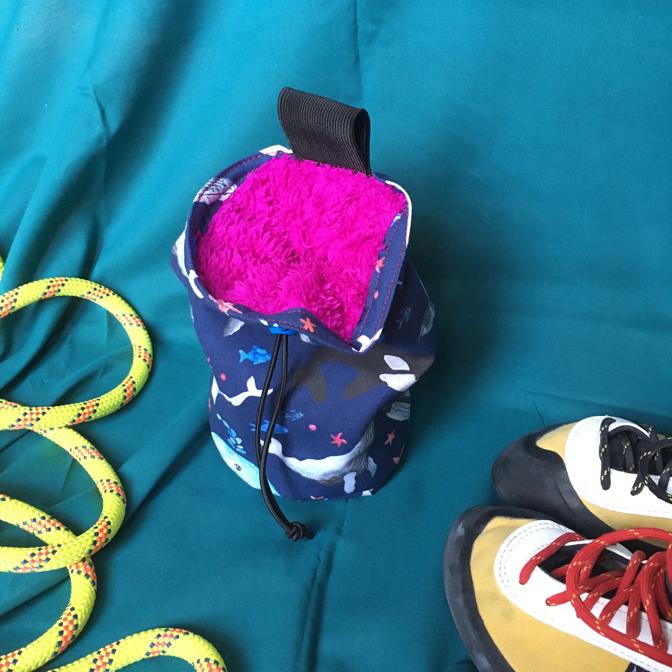 Whales chalk bag ocean themed for climbing and bouldering Etsy