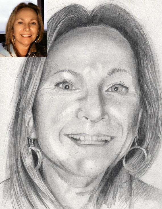 Indywidualne Portrety Ręcznie Rysowane Ołówkiem