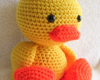 Duck, Stuffed Animal Duck, Crochet Duck, Stuffed Duck, Easter, Easter Duck, Plush Toy, Plushie, Quack, Duckling, Amigurumi Duck, Yellow Duck