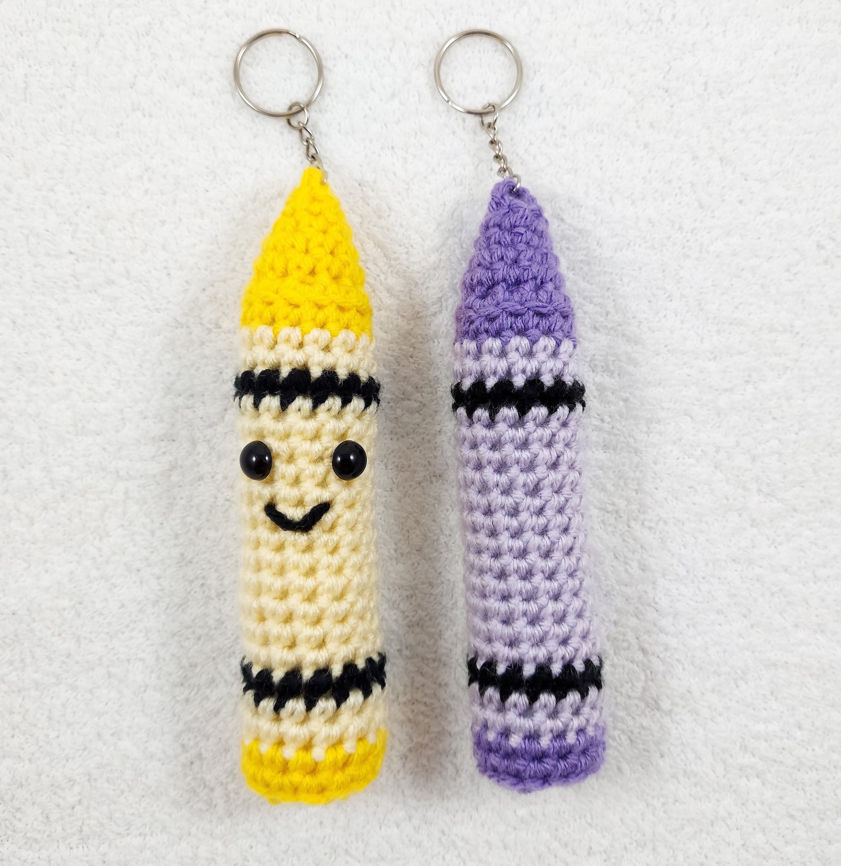 Crayon Key Rings Crayon Keychain, Crayon, Crochet Crayon, Crayons, Color, Stuffed Crayon ...