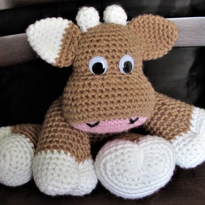 Cow, Stuffed Animal Cow, Crochet Cow, Stuffed Cow, Chocolate Cow, Stuffed Plushie, Cow Plushie, Plush Toy, Plushie, Crochet Plushie
