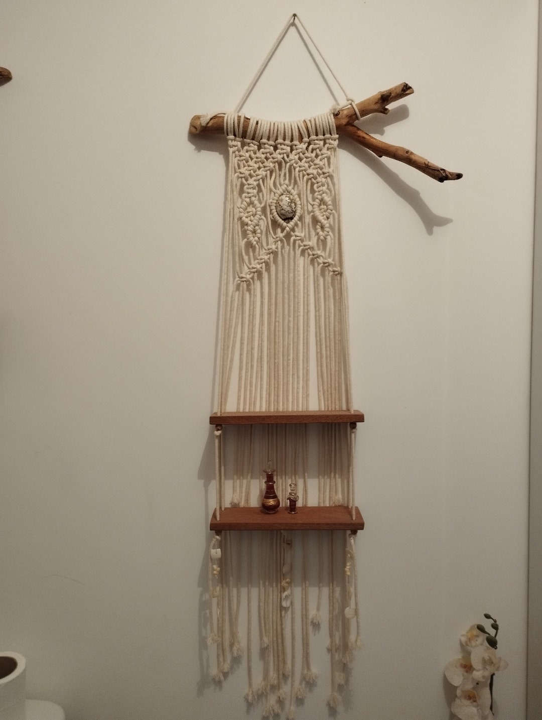 MACRAME FLOOR Multi Purpose Wall Decoration Floating Shelves Rack and