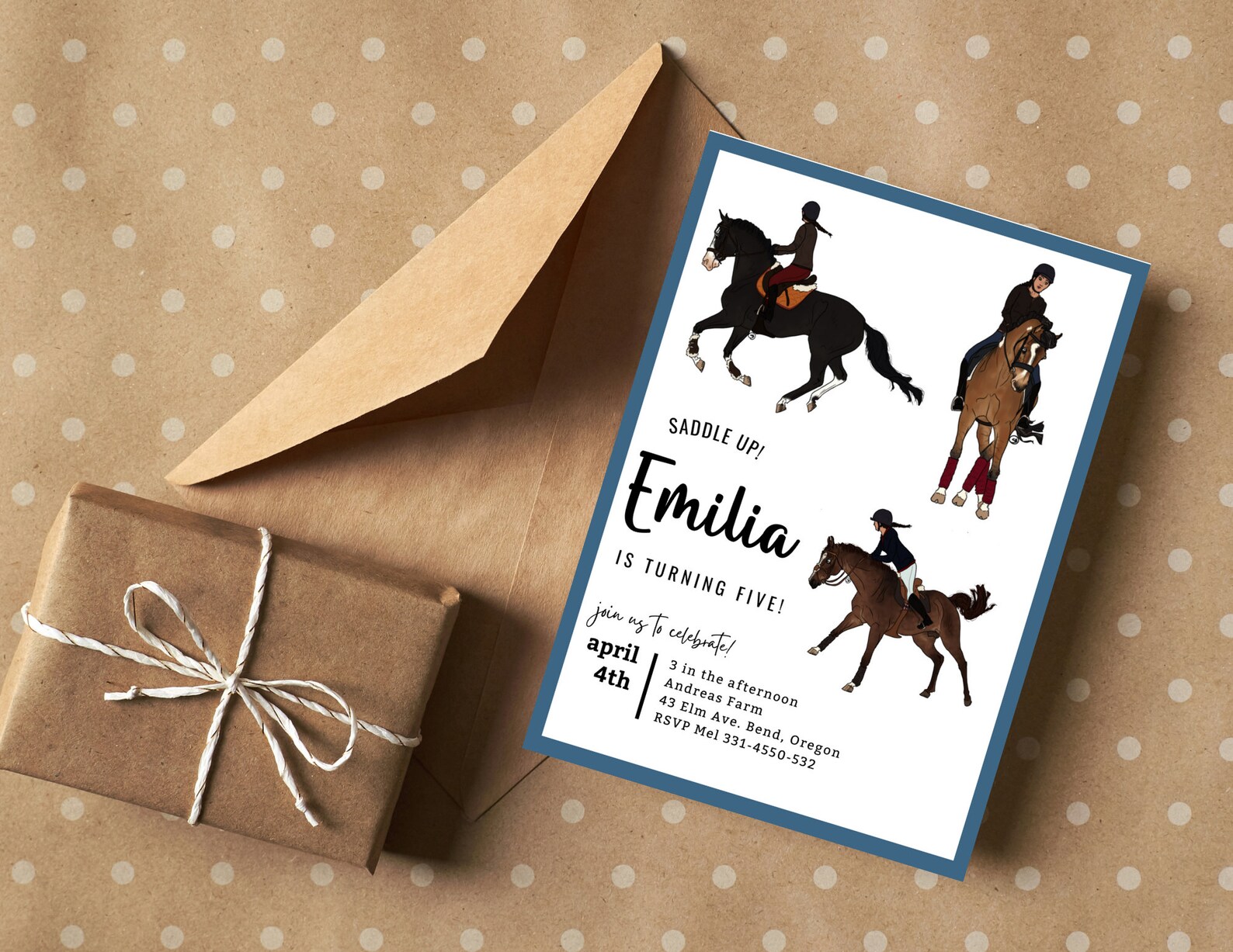 Horse Birthday Party Invitation, Horseback Riding Party, Printable, Editable, INSTANT DOWNLOAD