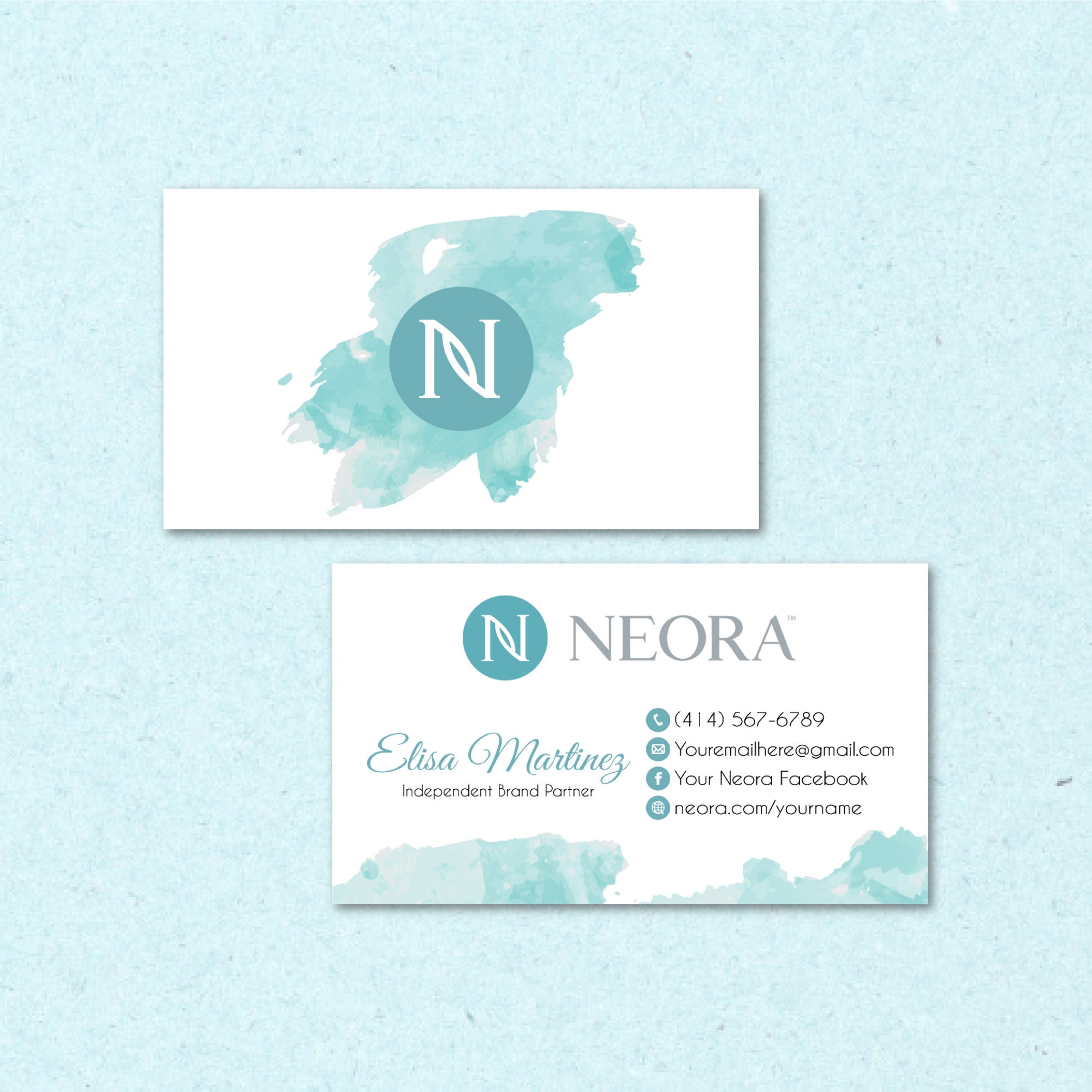 Neora Business Cards Personalized Neora Template Neora Etsy
