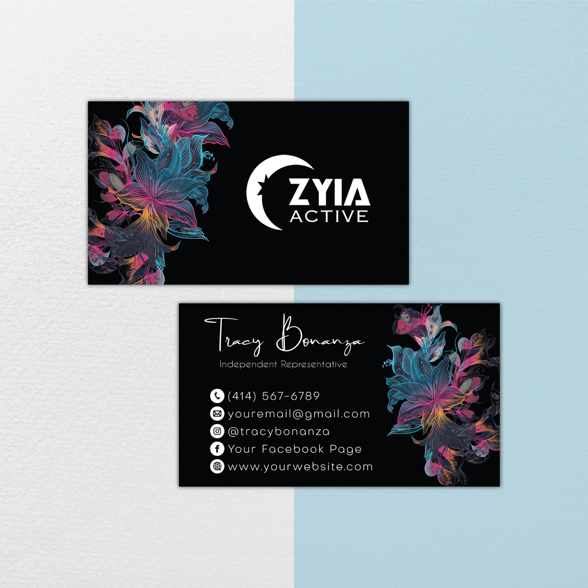 Zyia Business Card Personalized ZYIA Active Business Cards