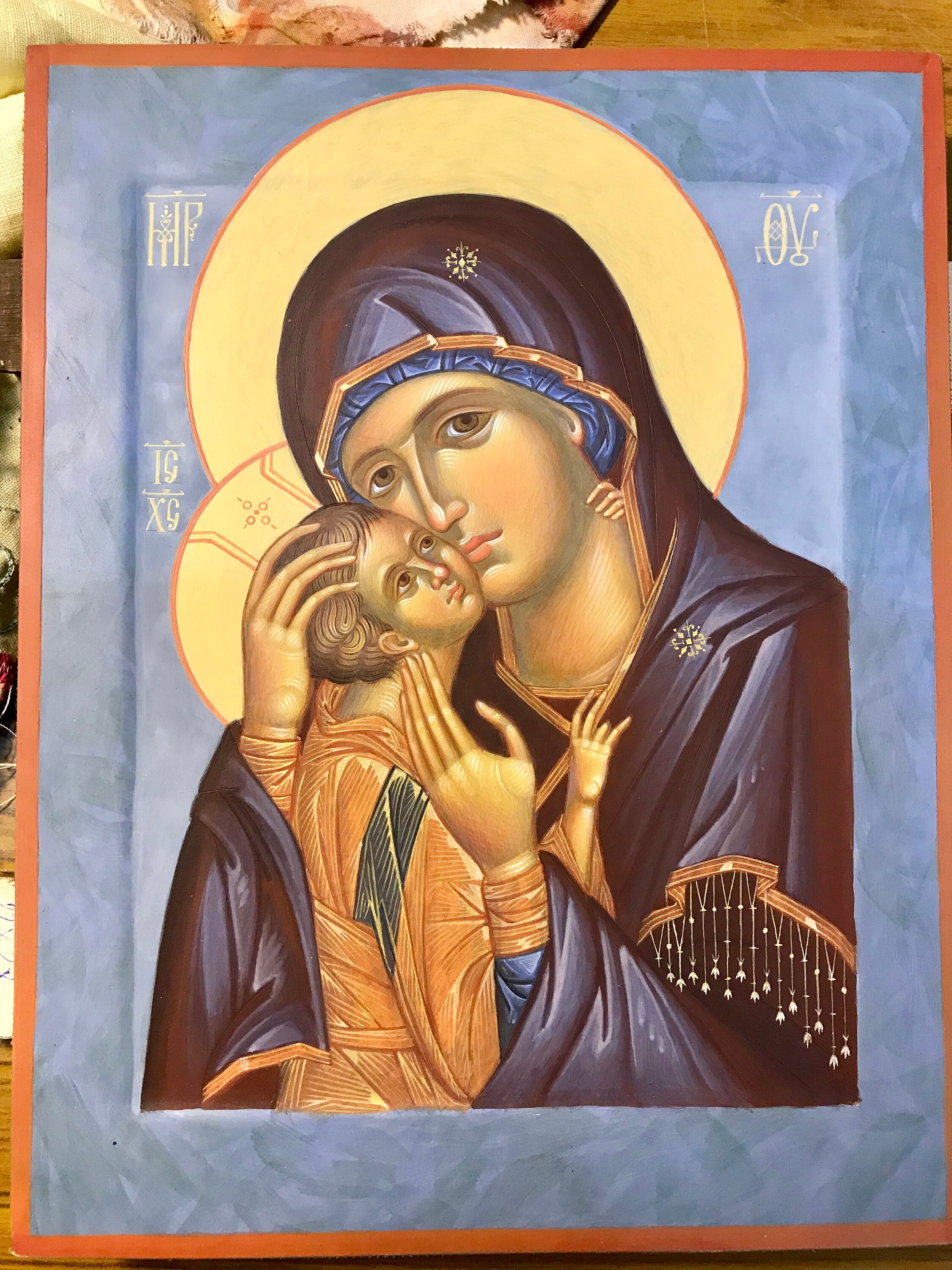 Die Mutter Gottes mit einer Christus Eleusa Jungfrau Maria Etsy Die Mutter Gottes mit einer Christus Eleusa Jungfrau Maria Etsy