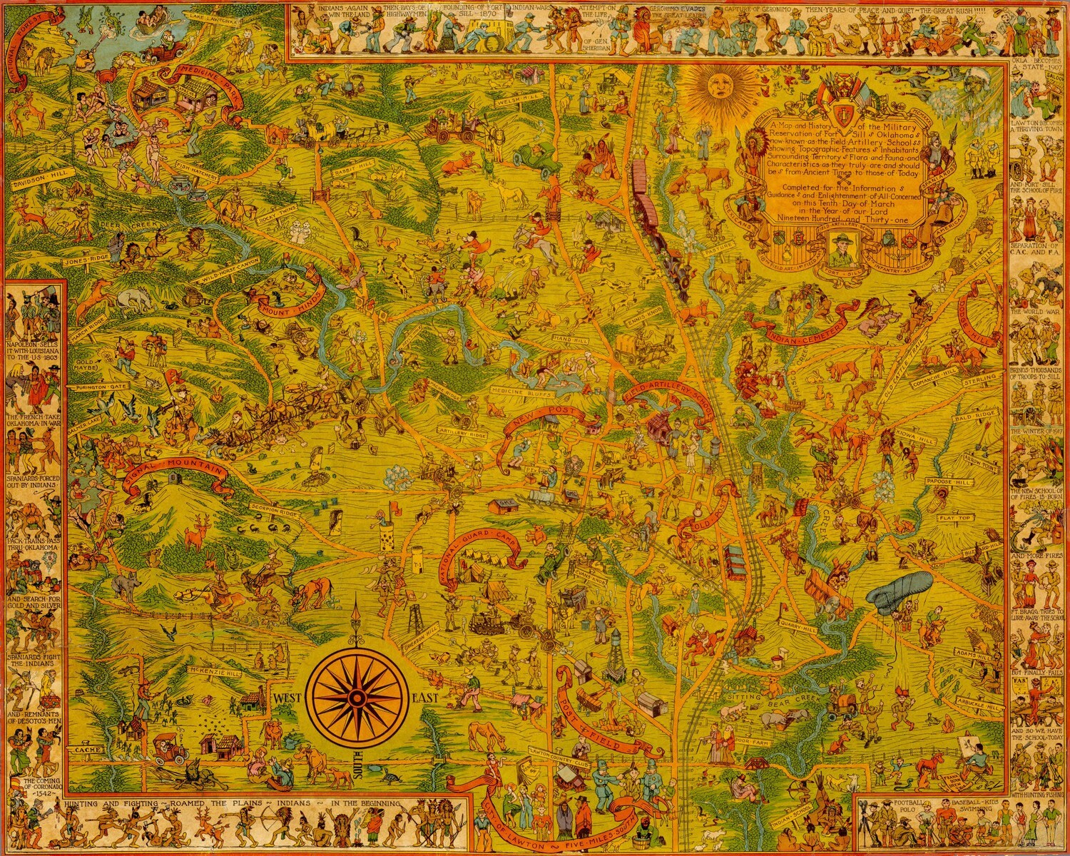 Fort Sill Map With Building Numbers Map And History Of The Military Reservation Of Fort Sill | Etsy Uk