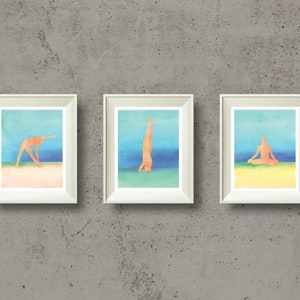 Yoga Print Set, Meditation Wall Art Print, Instant Download Printable Yoga Art