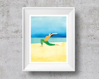 12 Basic Poses Yoga Poster Yoga Asana Print | Etsy