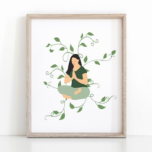 Cartel de meditación, descarga instantánea de impresión de yoga imagen 1