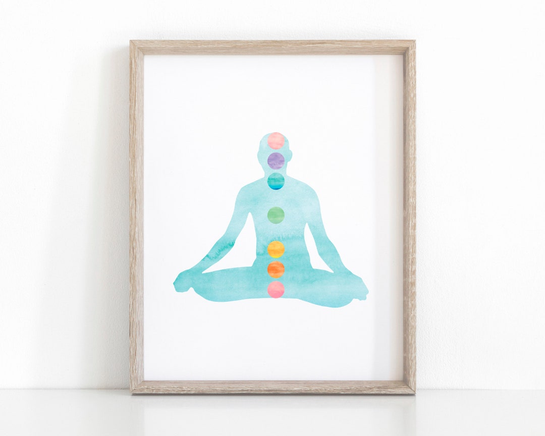 Chakra Art Print, Spiritual Wall Decor, Chakra Meditation Poster ...