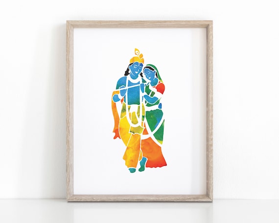 Hare Krishna Mantra Mandala Krishna Wall Art Krishna Print -  Israel