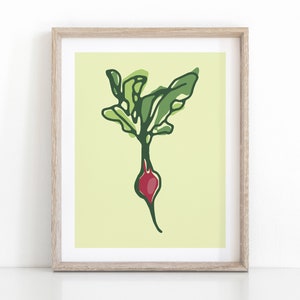 Väggkonst för kök med Happy Beet, direkt nedladdning av heminredning